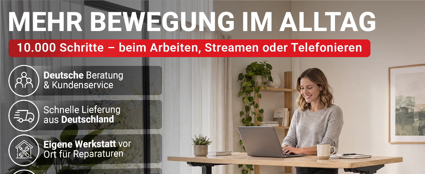 Miweba Sports Laufband – Mehr Bewegung im Alltag Frau nutzt ein Miweba Sports Laufband am Schreibtisch für mehr Bewegung im Alltag, mit deutschem Kundenservice und schneller Lieferung.Frau nutzt ein Miweba Sports Laufband am Schreibtisch für mehr Bewegung im Alltag, mit deutschem Kundenservice und schneller Lieferung.